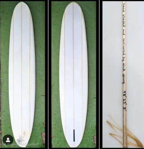 9'8 Single Fin Triple Stringer Asymmetric (Regular)