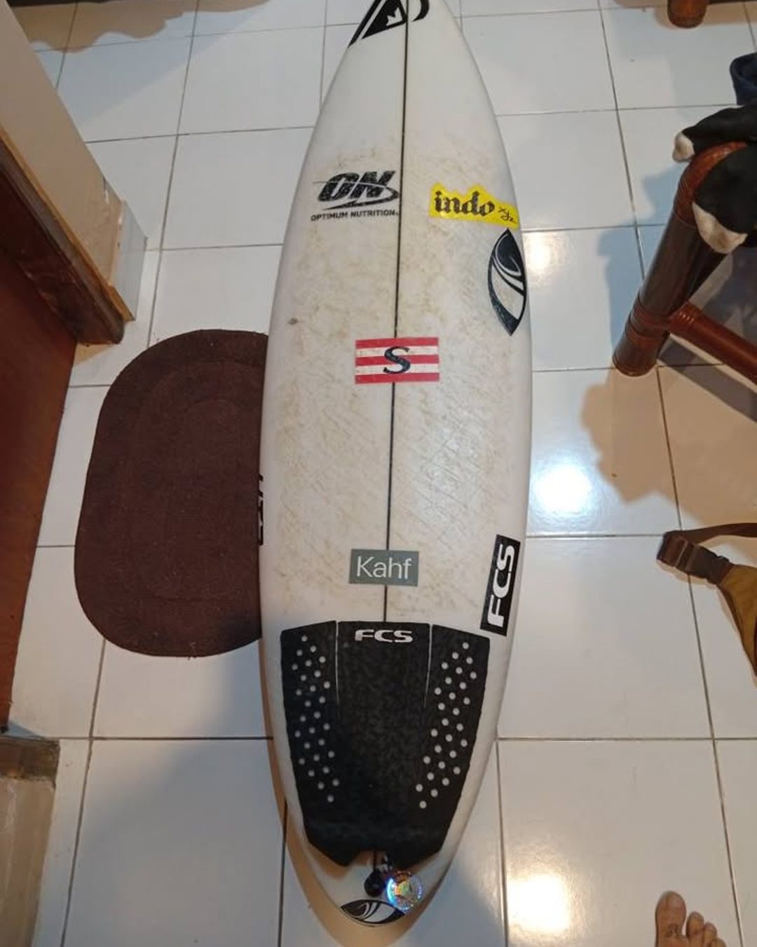 Sharp Eye team board 5'10 28.7L, Rio Waida label