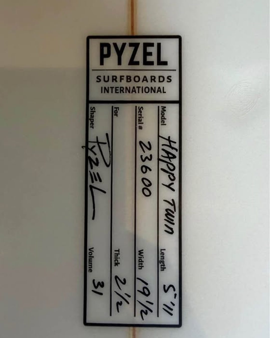 Pyzel Happy Twin 5'11 31L, photo 3