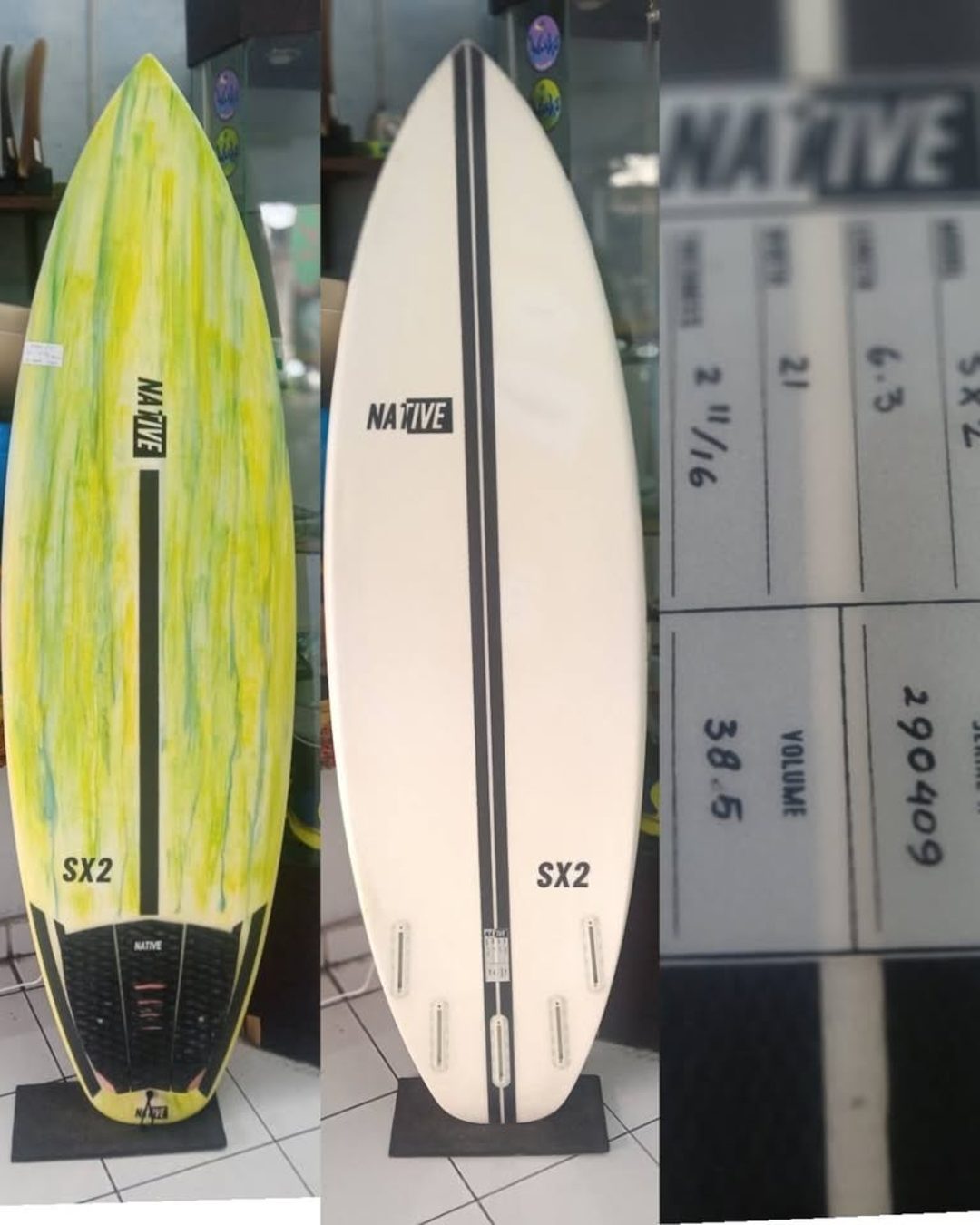 Native SX2 6'3" 38.5 L