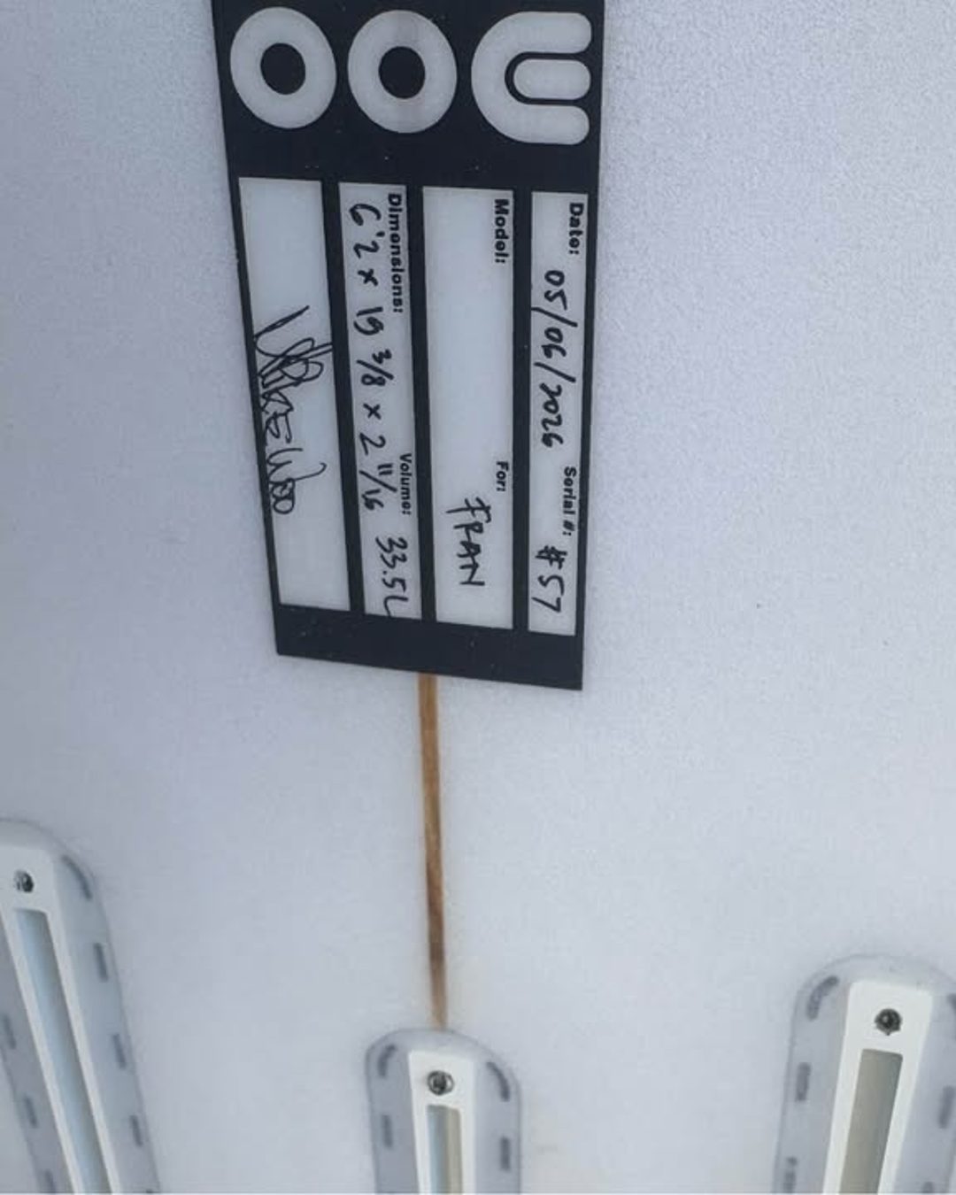 WOO V8 6'2 33.5L, surfed once, photo 3