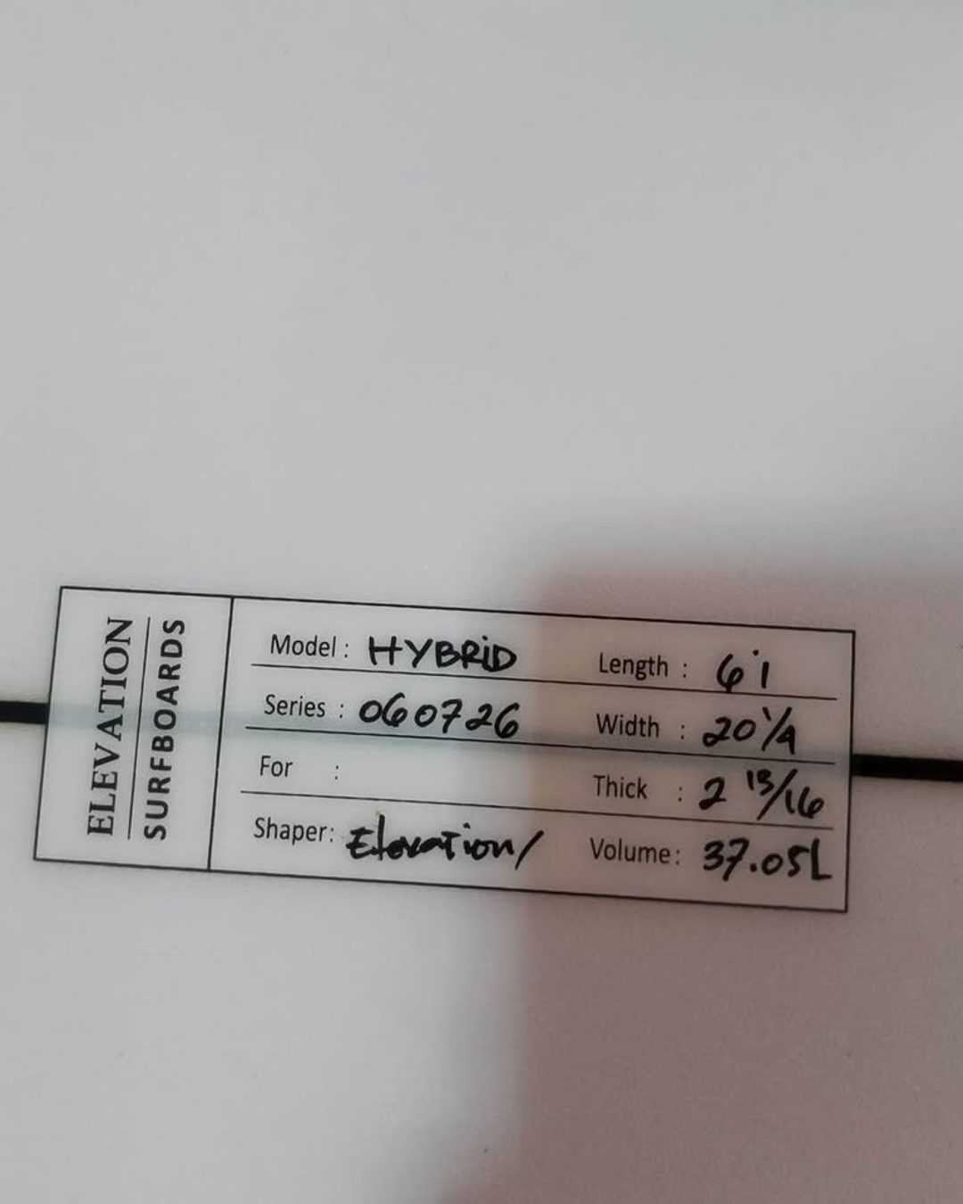 Elevation Hybrid 6'1 37L, new, photo 2
