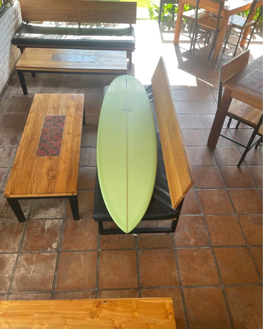 Thomas Surfboards Utility 7'2 mid-length with fins and cover, photo 3