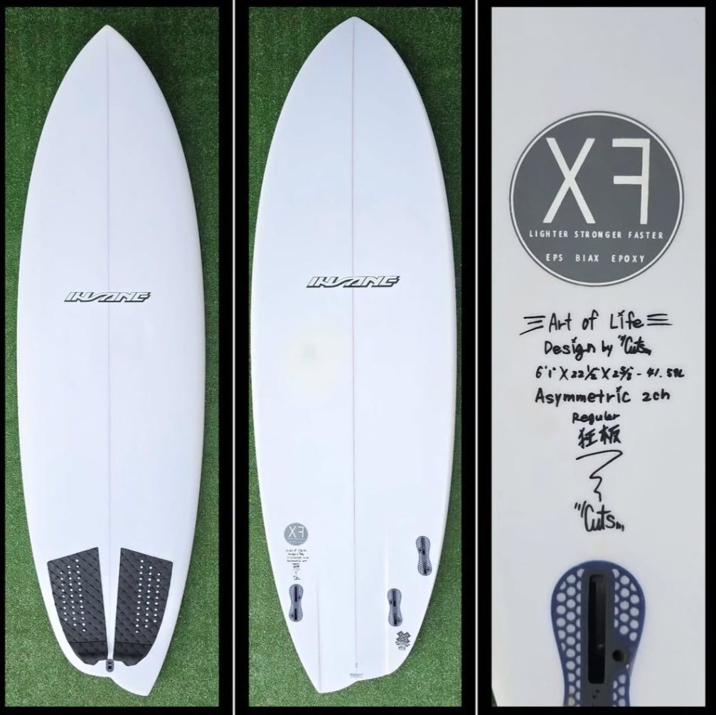 6'1 insane Asymmetrical Twin fin model